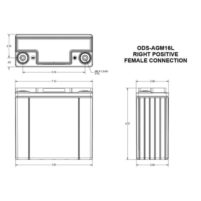 Odyssey 12V 16Ah PC680 Μπαταρία - Image 2