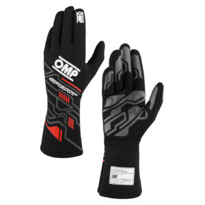 omp sport gloves black red