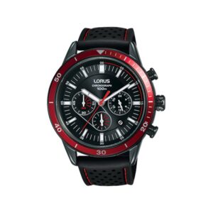lorus speed watch black and red