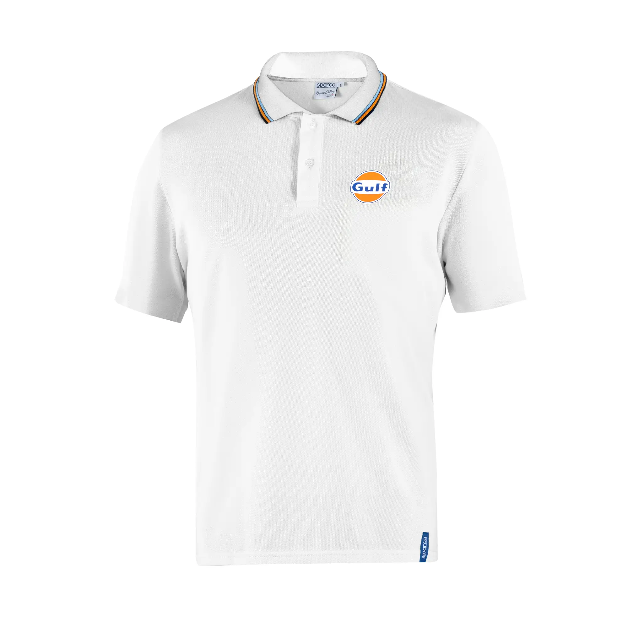 sparco-gulf-polo-piquet-white Sparco Gulf Polo Μπλουζάκι - Image 1