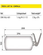 OMP FAL6 Μηχανικό Σύστημα Πυρόσβεσης 1.4kg - Image 2