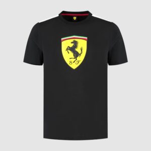 t shirt ferrari f1 large logo noir homme